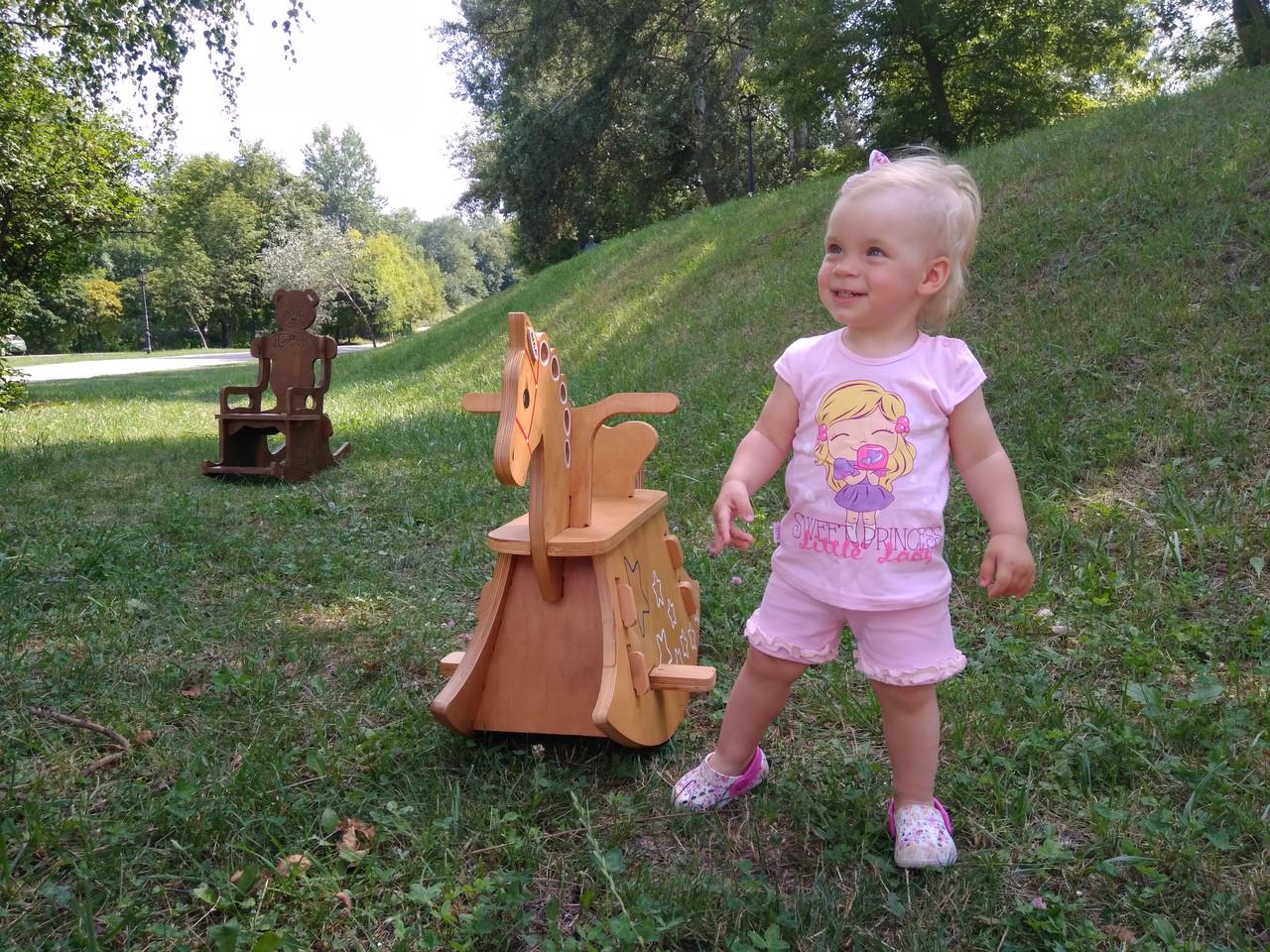 Качалка HEGA Лошадка деревянная яркая с росписью (95) - фото 4 Качалка HEGA Лошадка деревянная яркая с росписью (95) - фото 4