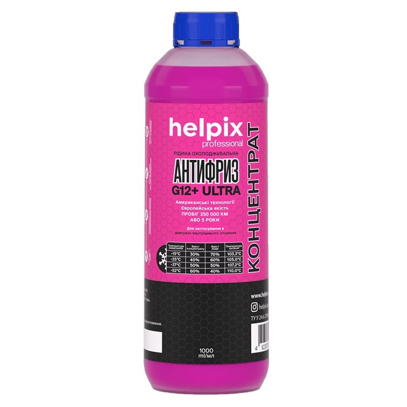 Антифриз Helpix G12 концентрат -80°C 1 л 4823075809165 Рожевий (194638) Антифриз Helpix G12 концентрат -80°C 1 л 4823075809165 Рожевий (194638)