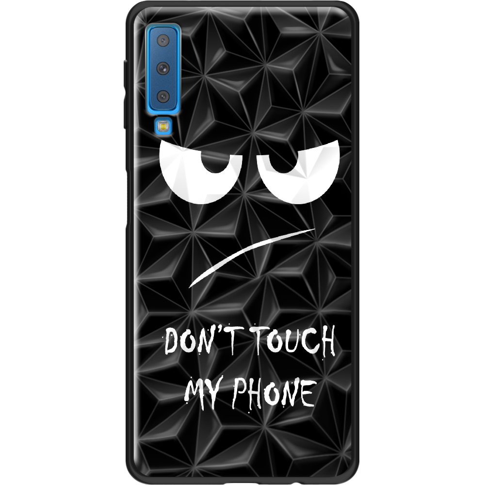 Чехол Boxface Samsung A750 Galaxy A7 2018 Don't Touch my Phone Черный силикон с призмой (35481-up535-37864)
