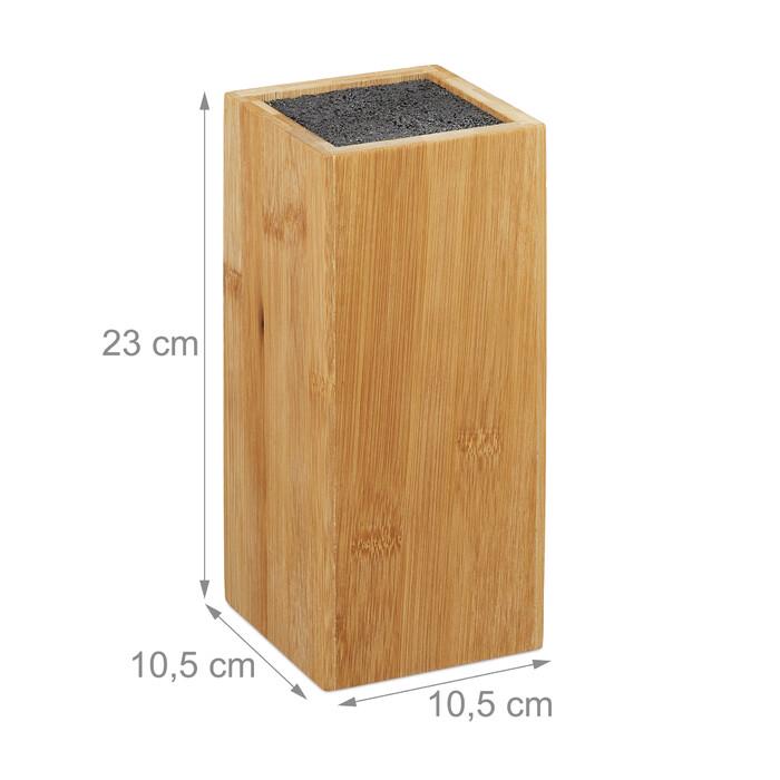 Держатель для ножей Relaxdays квадратный из дерева (1863415) - фото 4