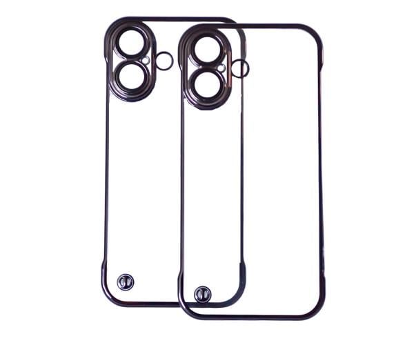 Чехол - накладка Omeve Clear Bamper для iPhone 16 Plus с защитой для камеры Серый