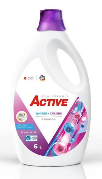 Гель для стирки Active с ополаскивателем 6 л