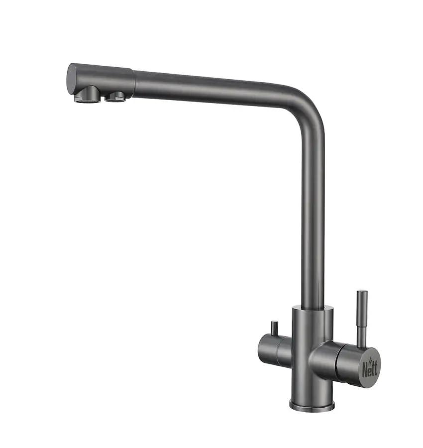 Смеситель для кухни Nett FGr-33 Frosh с подключением к фильтру Графитовый (NET-034020) - фото 1 Смеситель для кухни Nett FGr-33 Frosh с подключением к фильтру Графитовый (NET-034020) - фото 1