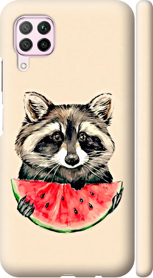 Чехол на Huawei Nova 6SE Енотик с арбузом (4605m-1823-42517)
