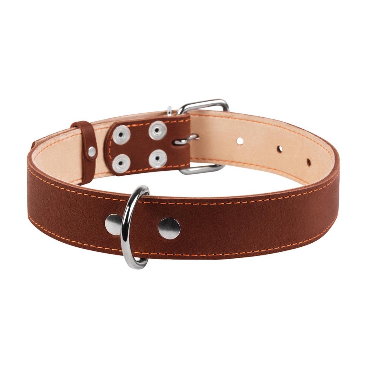 Ошейник Collar двойной 35 мм 48-63 см Коричневый