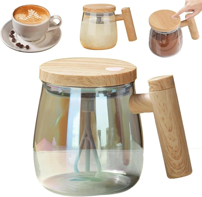 Чашка портативна електрична для змішування напоїв Coffee Stirring Cup 400 мл (6-18-2053332) - фото 2