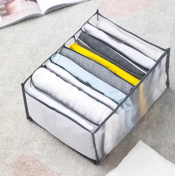 Органайзер для нижнего белья сетчатый 9 ячеек 32,5х25х18 см Серый (ОДШ-308-23) - фото 1