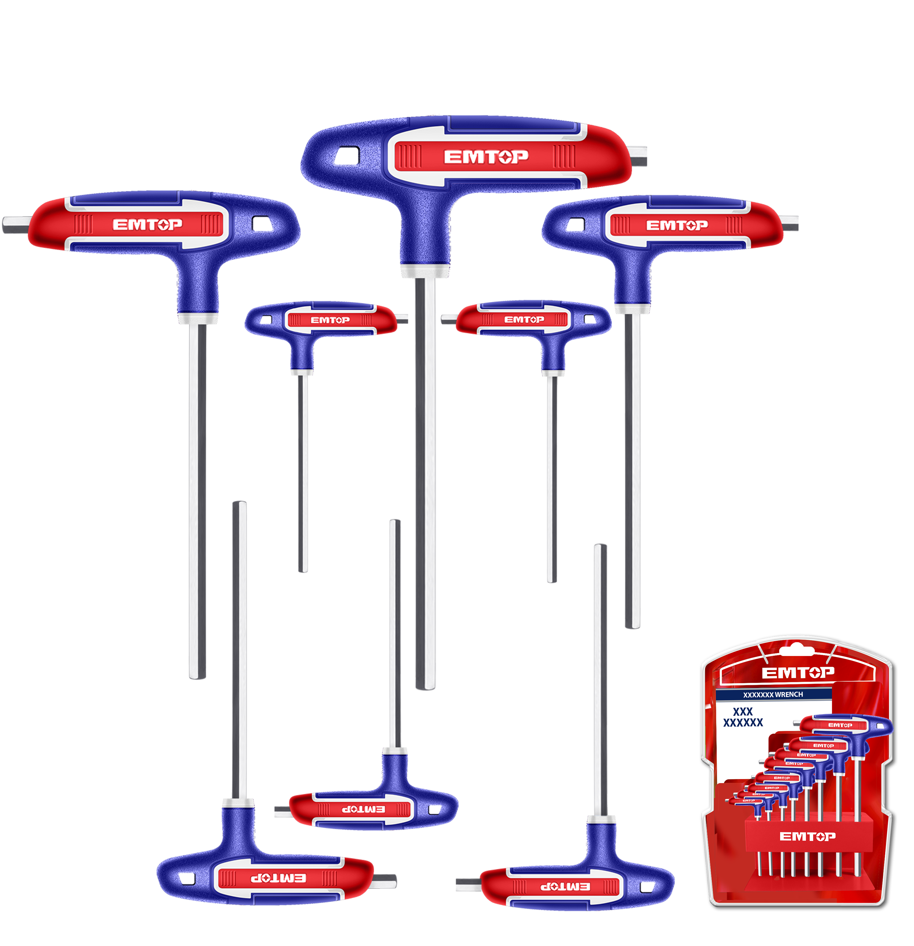 Набор ключей Torx T-образных EMTOP ETHW6061 8 шт.