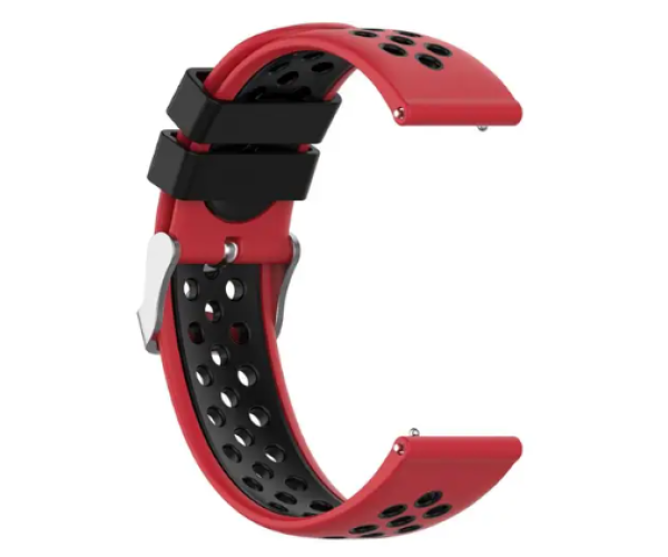 Ремешок Sport Silicone для Amazfit GTR 3 Pro/GTR 4/GTS 3/GTS 4 22 мм Черный с красным
