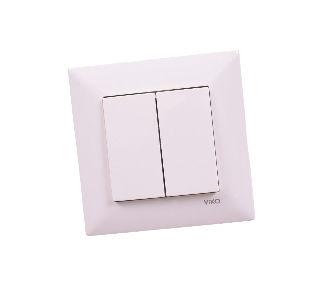 Выключатель двухклавишный Viko Meridian Белый (90970002-WH)