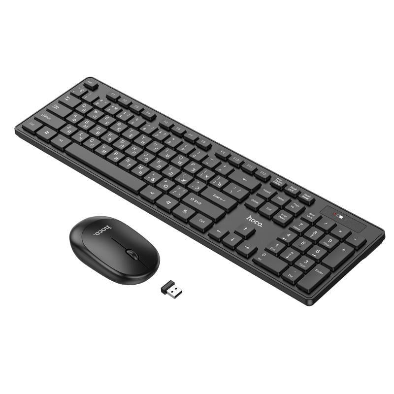 Клавиатура/мышь Hoco GM17 Wireless business keyboard and mouse set English Version Черный
