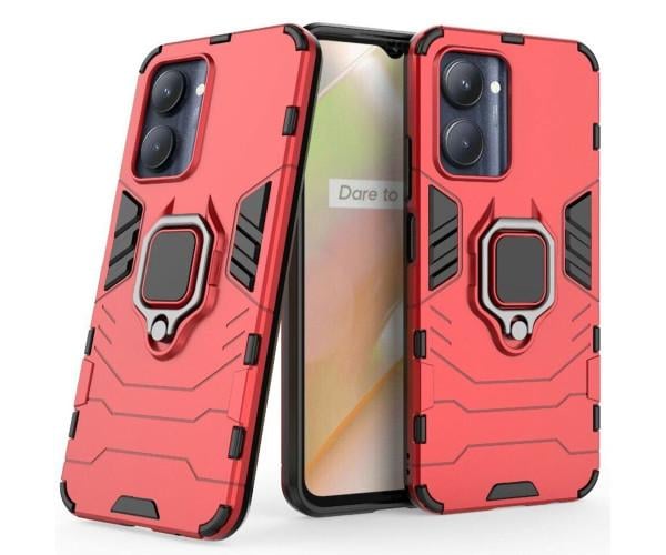 Чехол накладка Ricco Black Panther Armor для Realme C33 Красный
