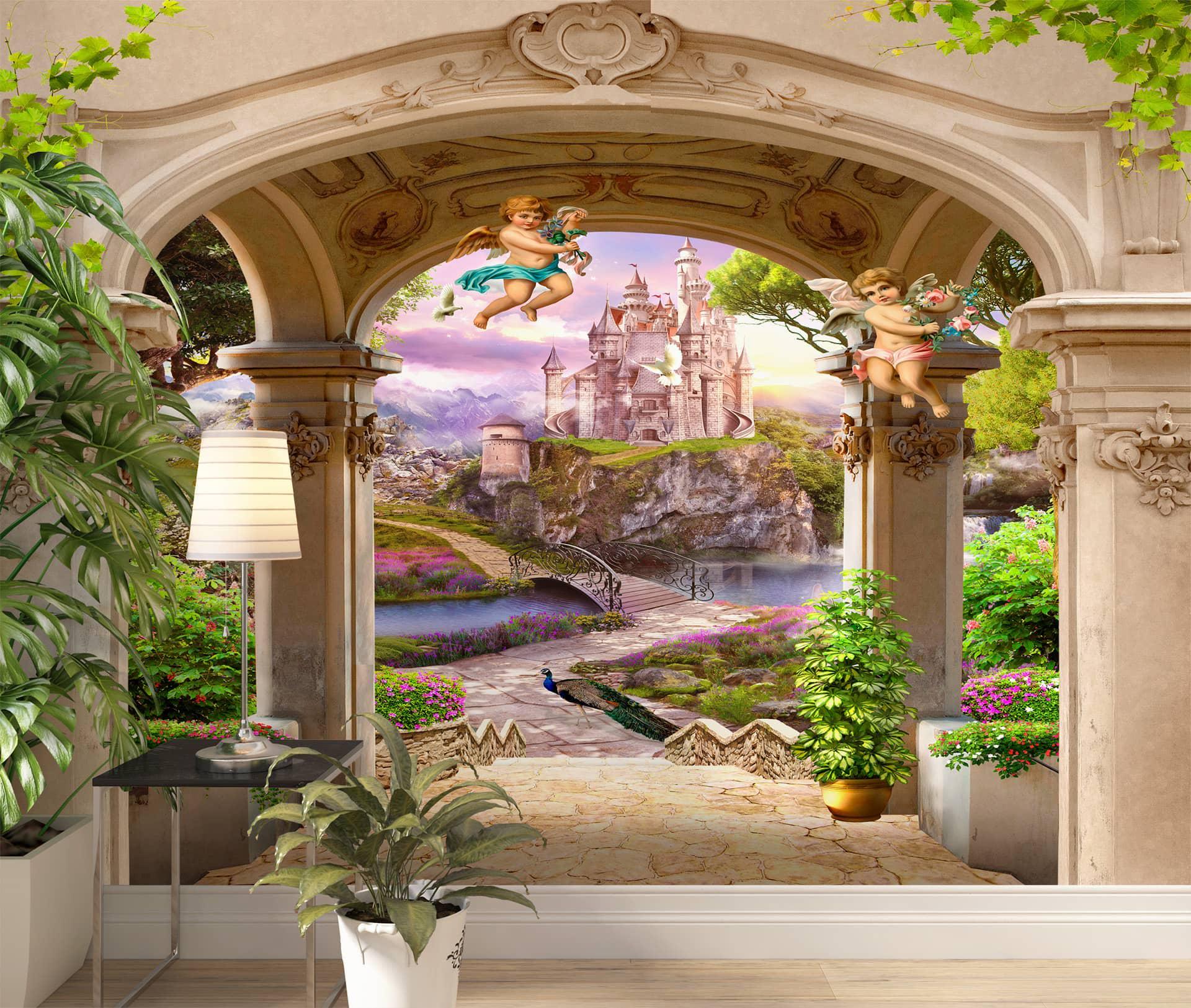 Фотообои флизелиновые Styleo Print-walls Сад у замка 0481 350х270 см (Pw-0481/3)