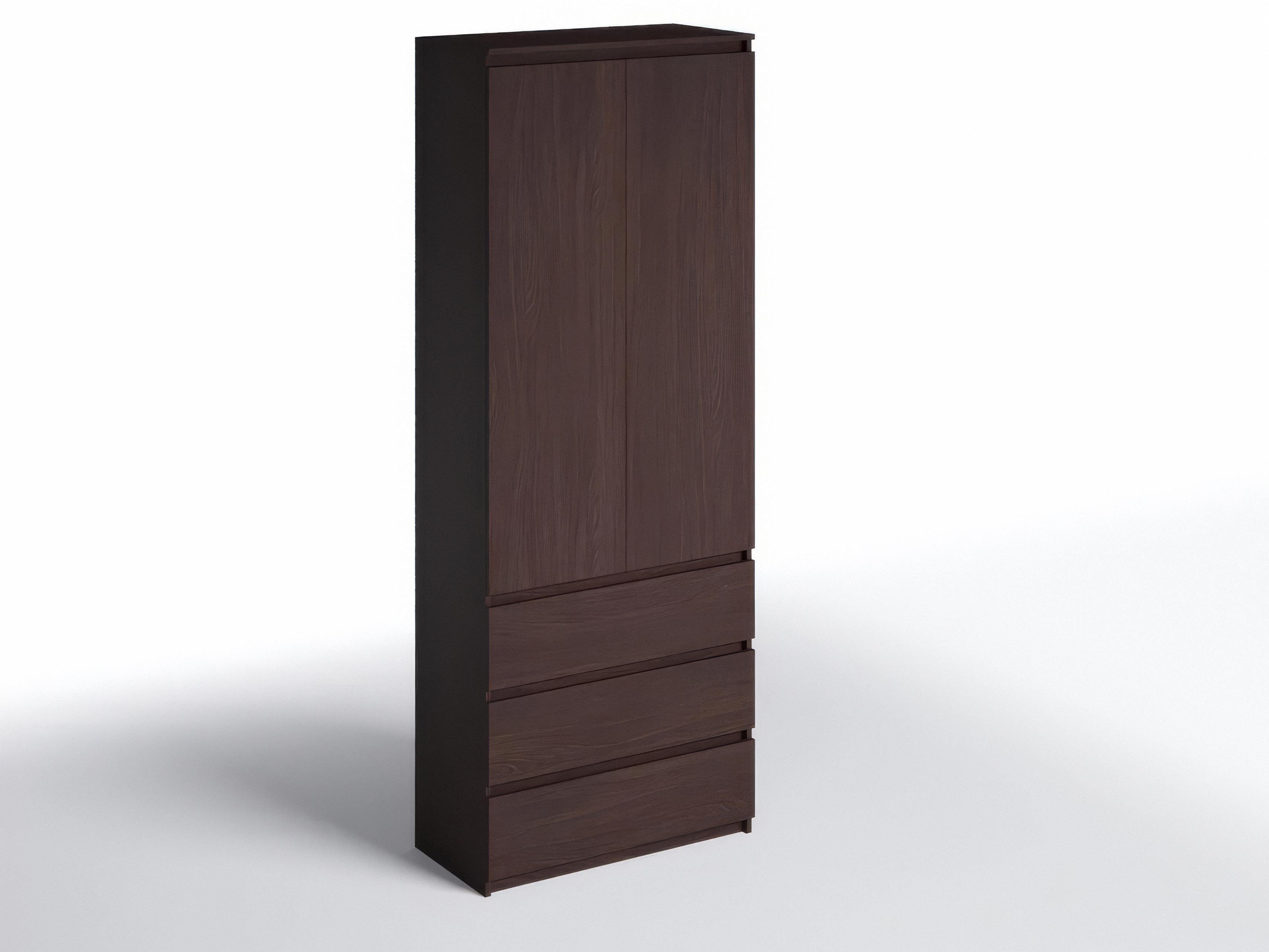 Шафа з полицями та шухлядами T-210 803х502х2117 мм Венге темний - фото 3