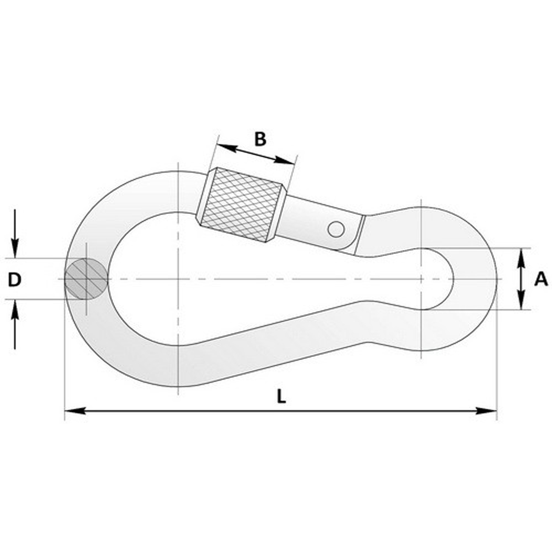 Карабін пожежний з муфтою 7x70,01,DIN (5299D) - фото 3 Карабін пожежний з муфтою 7x70,01,DIN (5299D) - фото 3