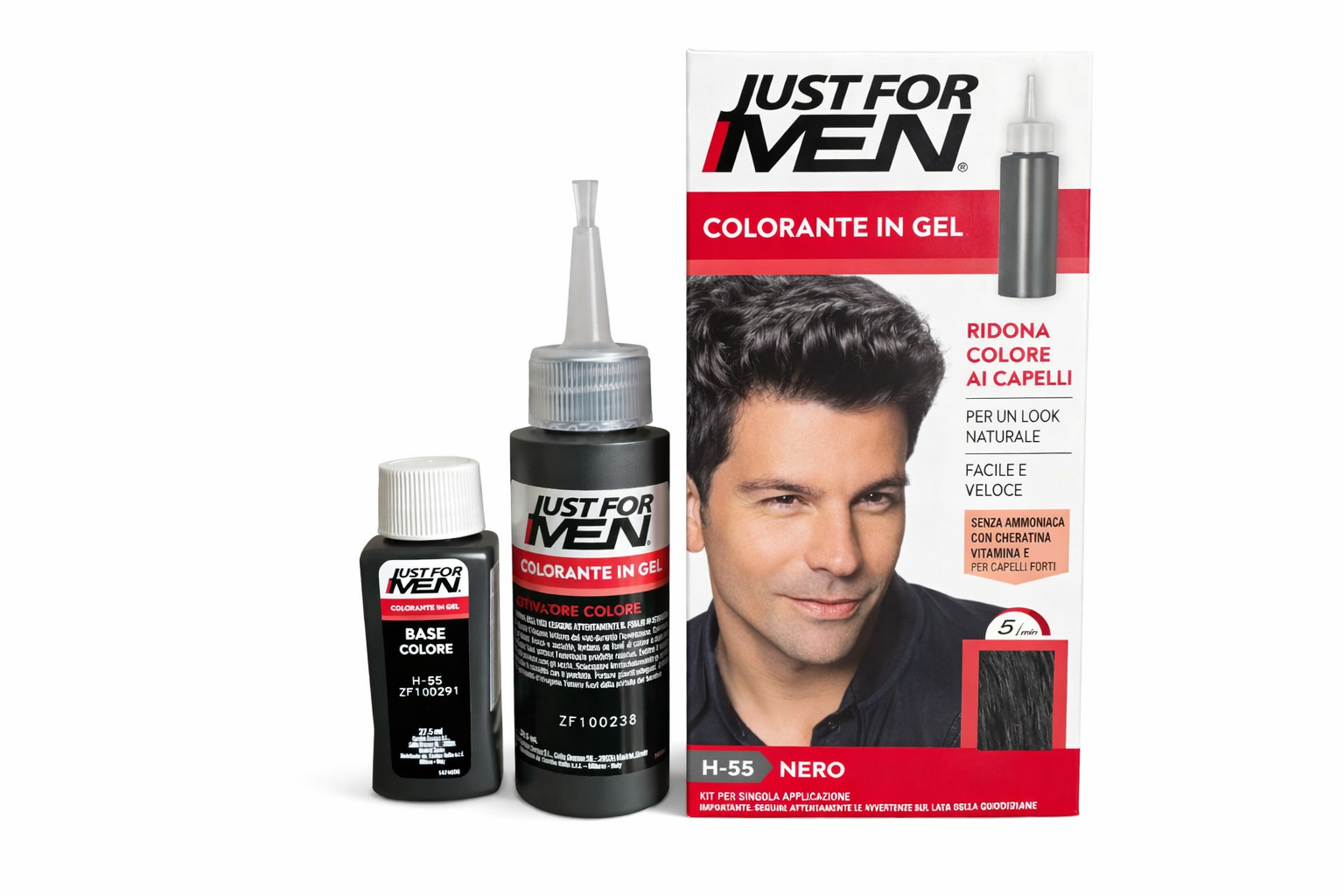 Фарба для волосся/бороди та вусів для чоловіків Just For Men H-55 Чорний (480965)