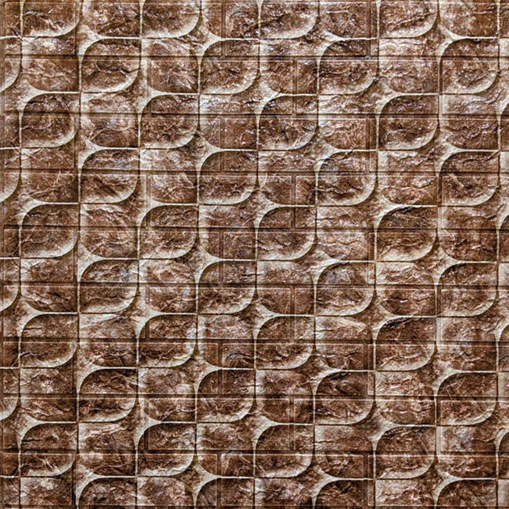 3D-панель самоклеющаяся Sticker Wall Кирпич/Чешуя 700х770х5 мм Серый (Панель-29)