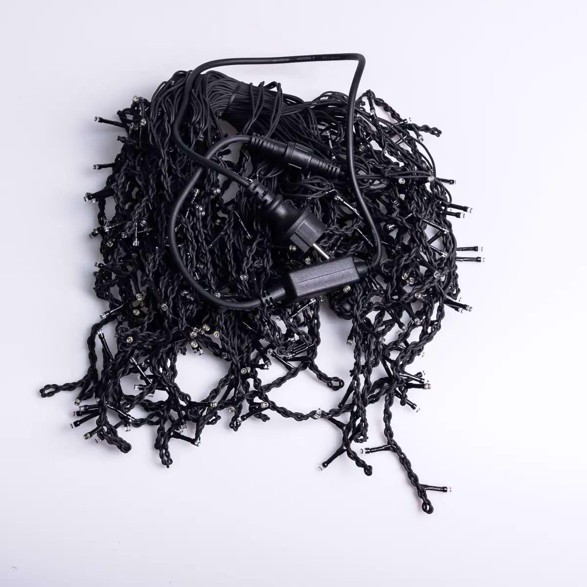 Гірлянда вулична Бахрома 20MBW 20 м 335 LED Чорний/Білий (29912625) - фото 5