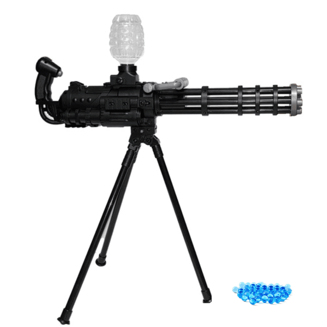 Пулемет орбизный шестиствольный системы гатлинг автоматический на аккумуляторе со стальной телескопической треногой-станком и комплектом из 1000 орбиз