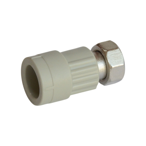 Муфта редукционная Formul PPR Ду 25 мм x 1/2" полипропиленовая внутренняя резьба с накидной гайкой (TAR-000039141)