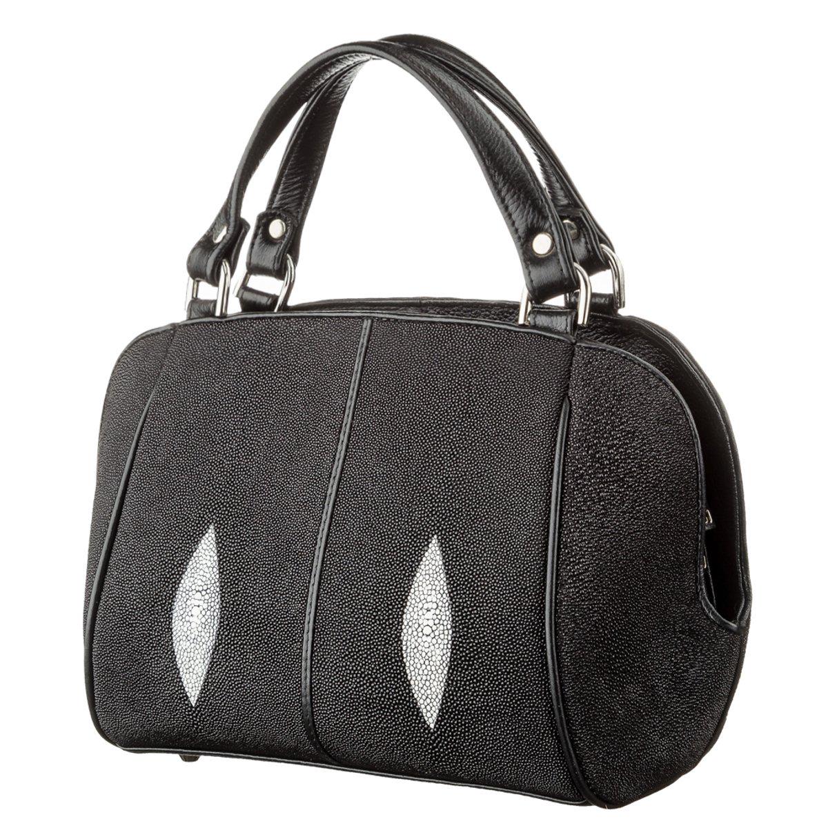 Сумка Stingray leather 18515 из натуральной кожи морского ската Черный