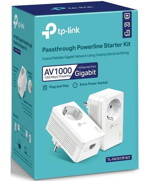 Комплект адаптерів TP-Link Powerline TL-PA7017P KIT 1000 Мбіт/с 2 шт. (578279) - фото 1