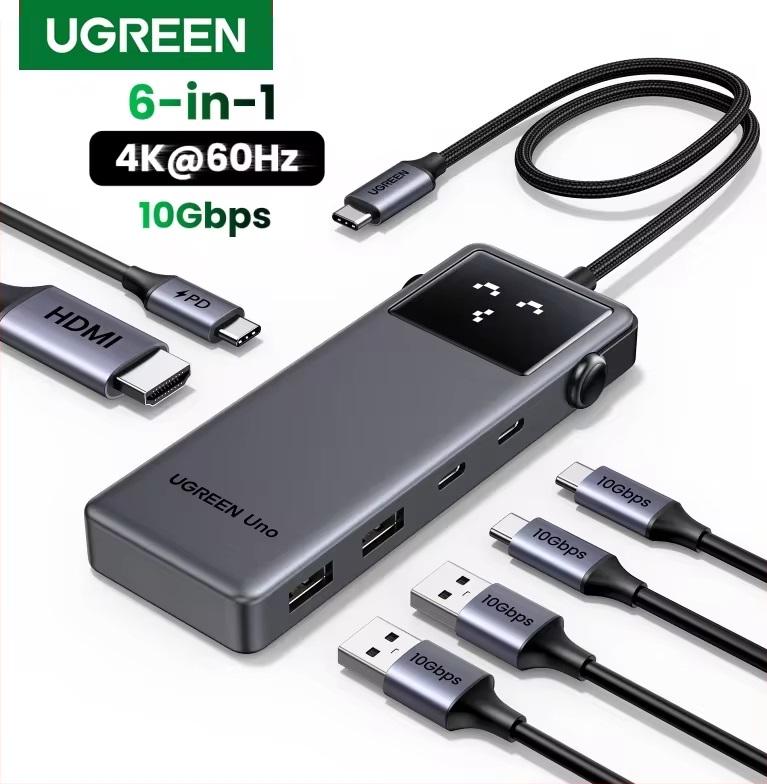 Концентратор UGREEN CM888 USB-C HUB для MacBook Pro Air Grey (35998) - фото 2