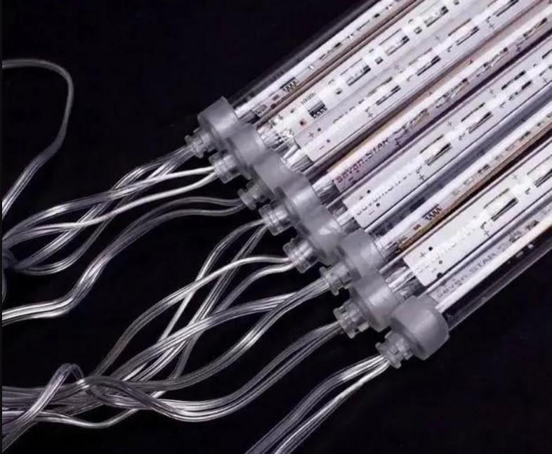Гірлянда LED Бурульки для фасаду та вулиці 50 см 8 шт. Мультиколор (2104618857) - фото 3