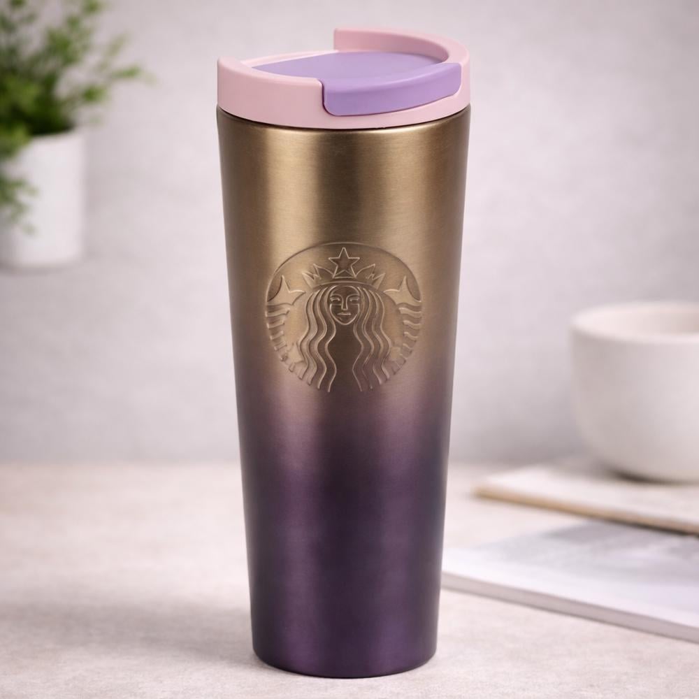 Термокружка 124711 600 мл из нержавеющей стали 304 с откидной крышкой Фиолетовый