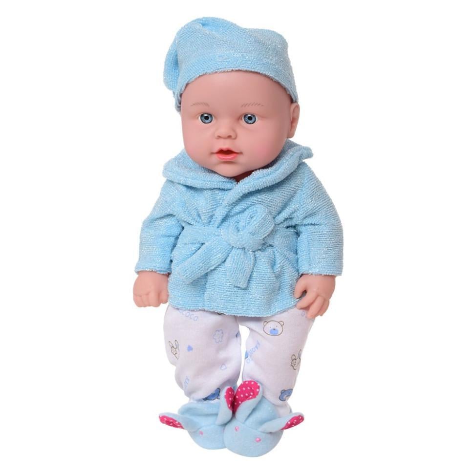 Пупс в піжамі Limo Toy 252-A звук 36 см Блакитний (RLT45602)
