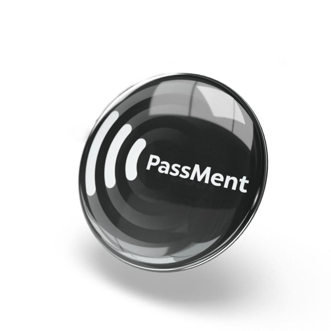 Наклейка бесконтактная PassMent с NFC чипом цифровая на телефон Черный