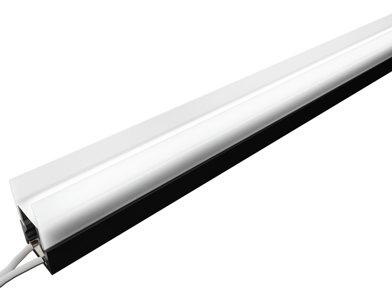 Светильник светодиодный для стеклянных полок LEDUA N4-4-800 800 мм 12V 8W 800Lm COB 6000К Белый свет/Черный корпус/Черный провод 2 м (9414)