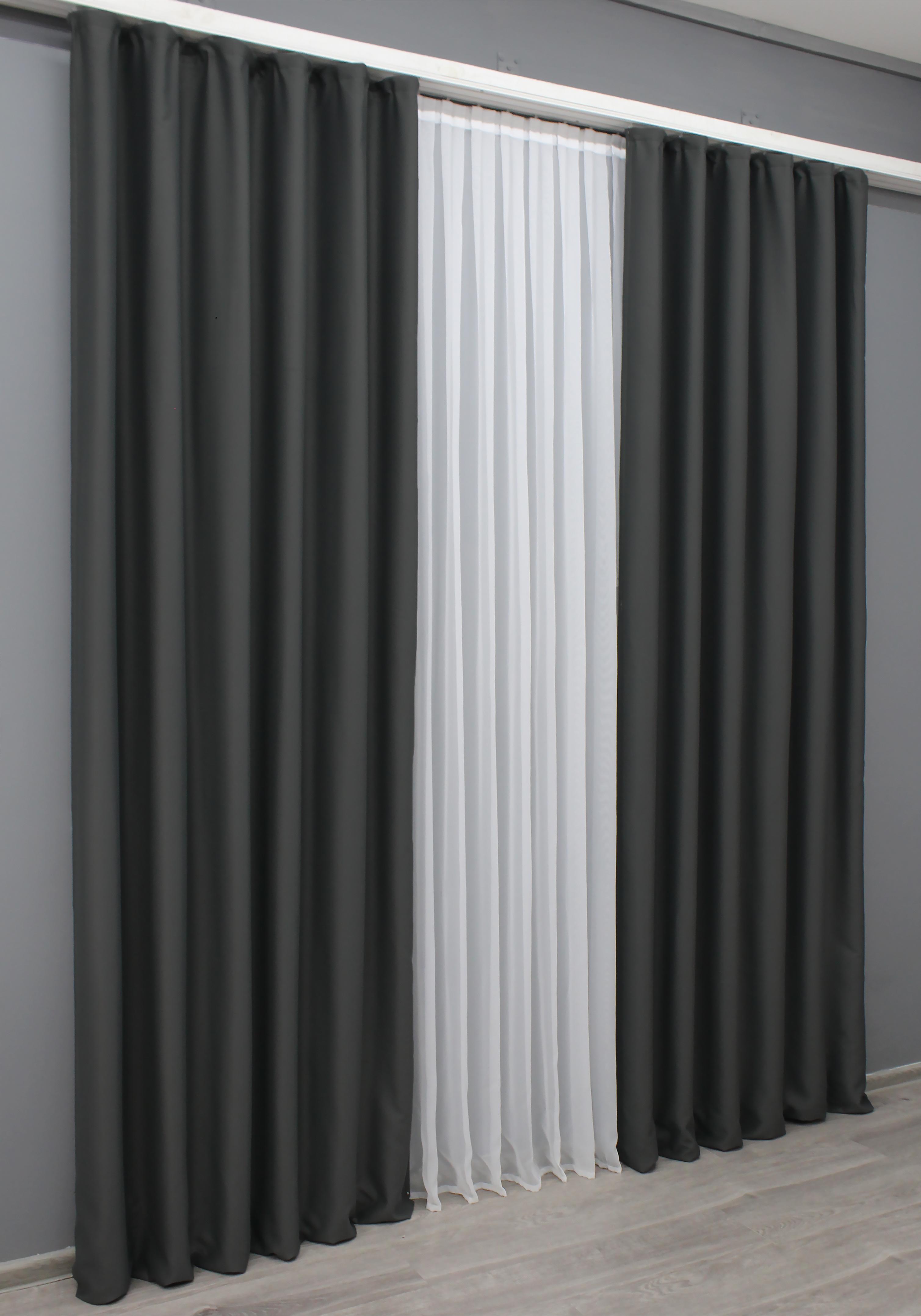 Комплект готових штор VR-Textil Блекаут Midnight № 1399ш 150х290 см 2 шт. Графітовий (33-0266) - фото 4 Комплект готових штор VR-Textil Блекаут Midnight № 1399ш 150х290 см 2 шт. Графітовий (33-0266) - фото 4