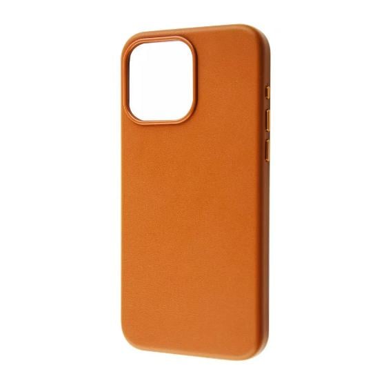 Чехол для телефона WAVE Premium Leather Edition с магнитным кольцом – iPhone 15, цвет оранжевый
