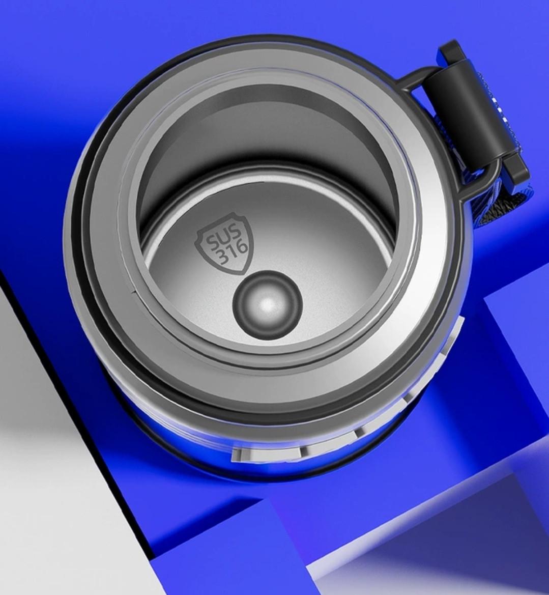 Термопляшка з подвійним ковпачком GRAFFITI CUP 680 мл Білий з чорним (2600786802) - фото 3