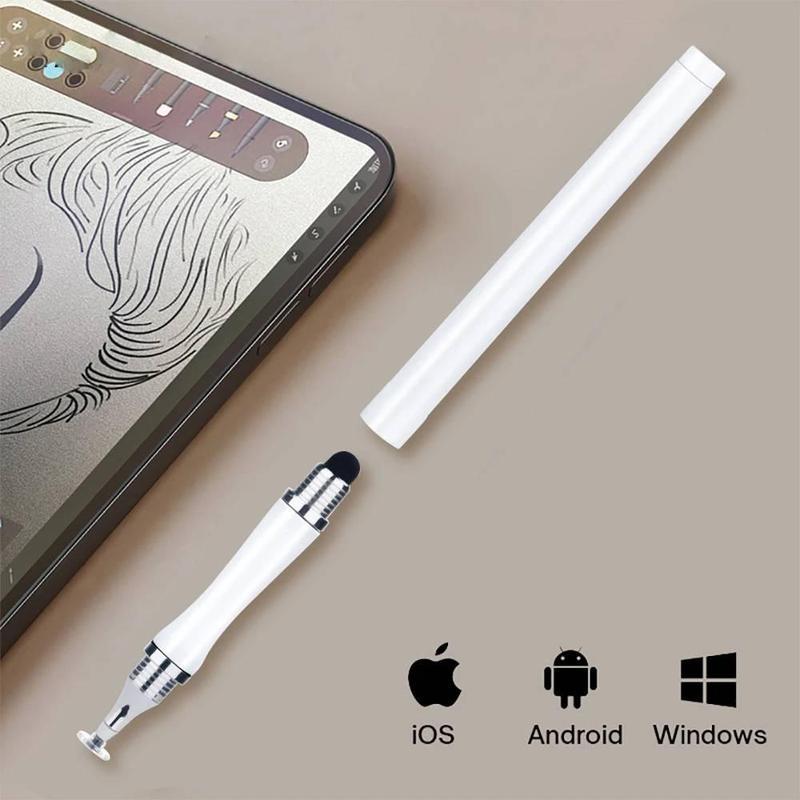 Стилус двосторонній універсальний 2в1 Білий - фото 2 Стилус двосторонній універсальний 2в1 Білий - фото 2