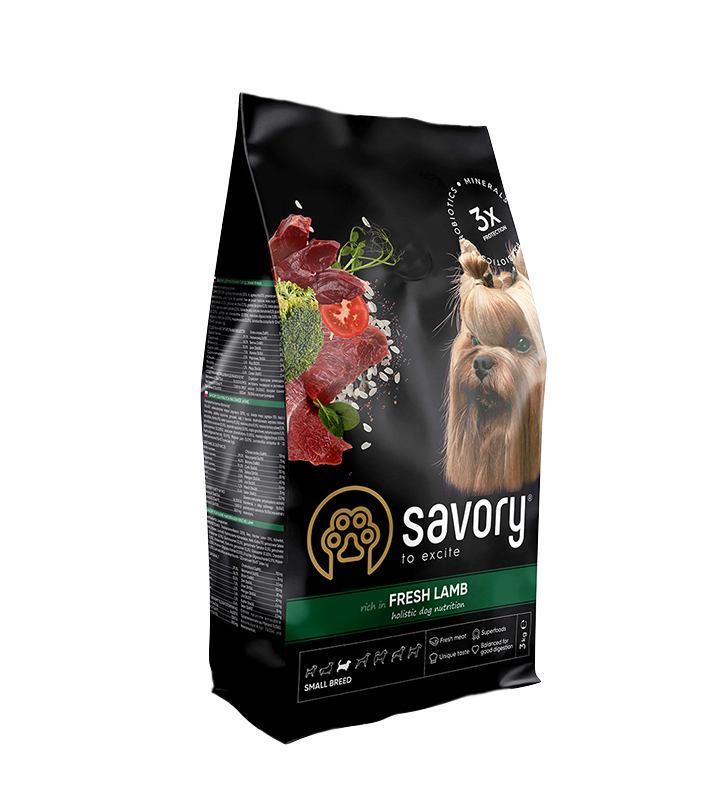 Корм сухой Savory для собак малых пород со свежим мясом ягненка 3 кг (4820232630327) - фото 1