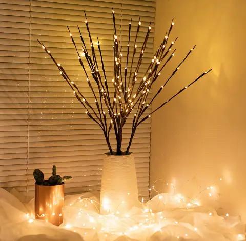 Светильник декоративный UKC Ветки ивы 20 светодиодов 1 шт. Теплый белый (2566208650) - фото 3