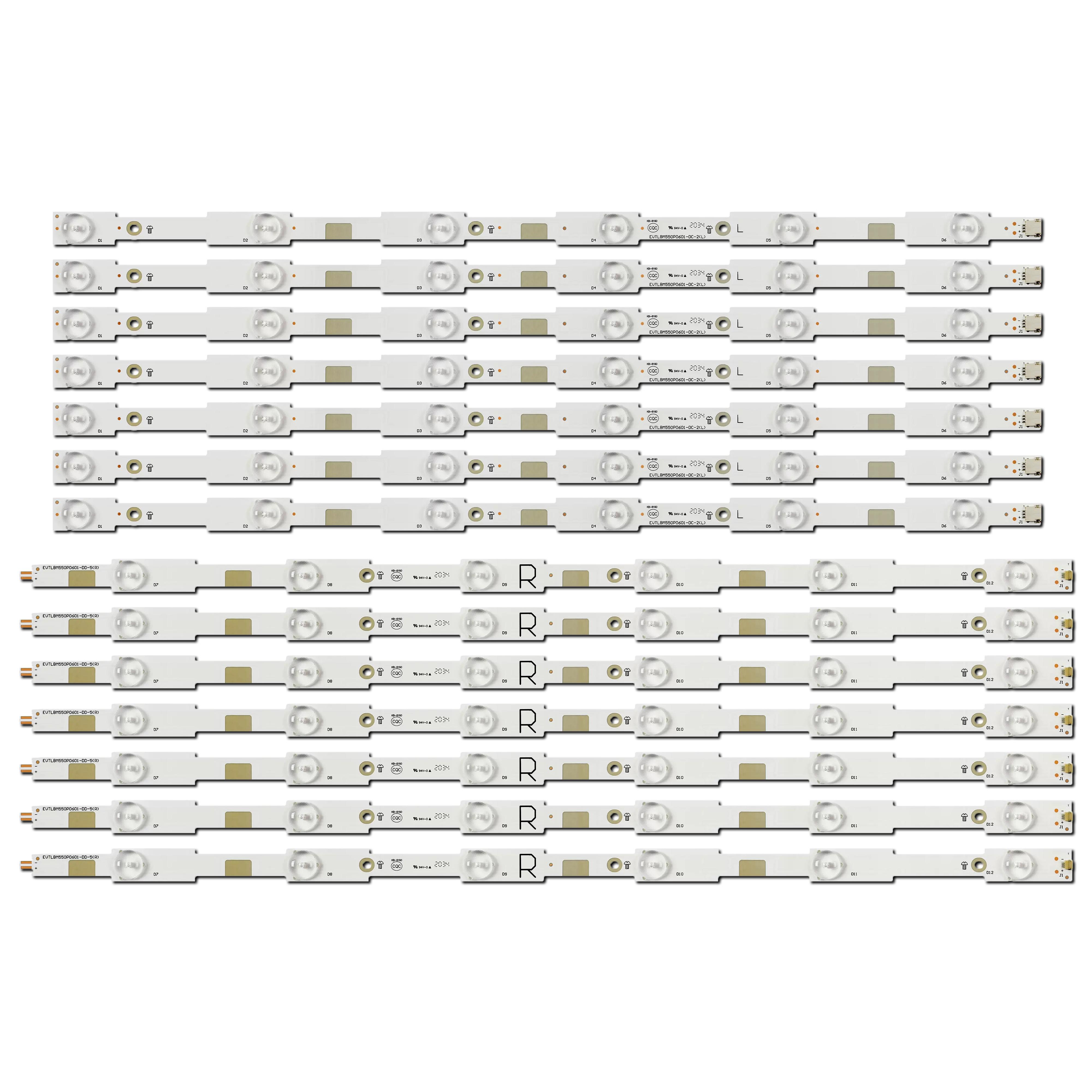 Комплект LED подсветки для TV EVTLBM550P0601-DC-2/L EVTLBM550P0601-DD-5/R EVTLBM550E0601 LB55037 V0_01 55" 14 шт. (ART-14025)