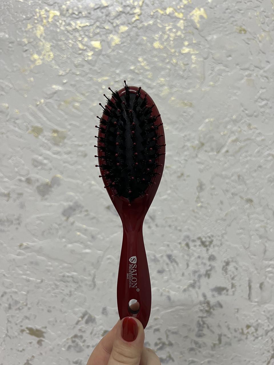 Щітка для волосся масажна з комбінованою щетиною Salon Professional 8642