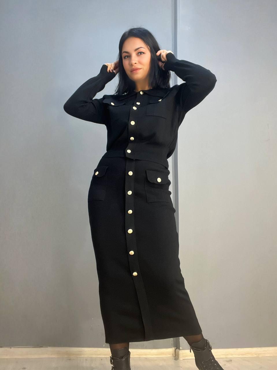 Костюм женский De Red 8672 кардиган и юбка OS Черный (3205)