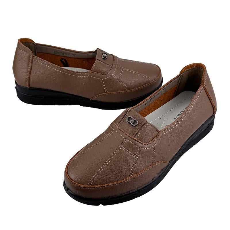 Мокасини жіночі шкіряні 2041-4 p. 37 23,5 см Коричневий - фото 2