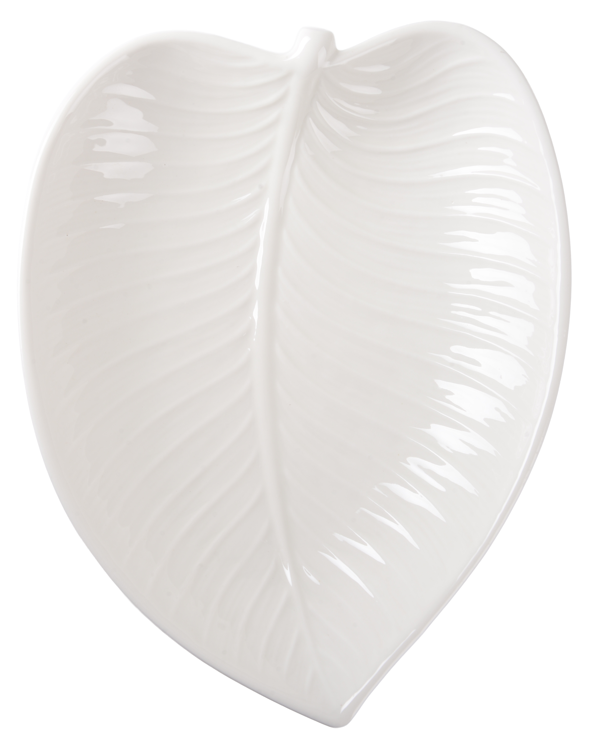 Блюдо LED Leaf Deep овальное фарфоровое 35,5х25x5 см (B010857)