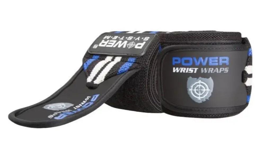 Бинты для запястий Power System PS-3500 Wrist Wraps пара Blue/Black (PS-3500_Blue-Black)