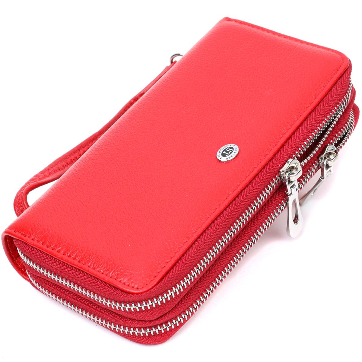 Кошелек-клатч женский ST Leather Wallet 19430 Красный (56508)