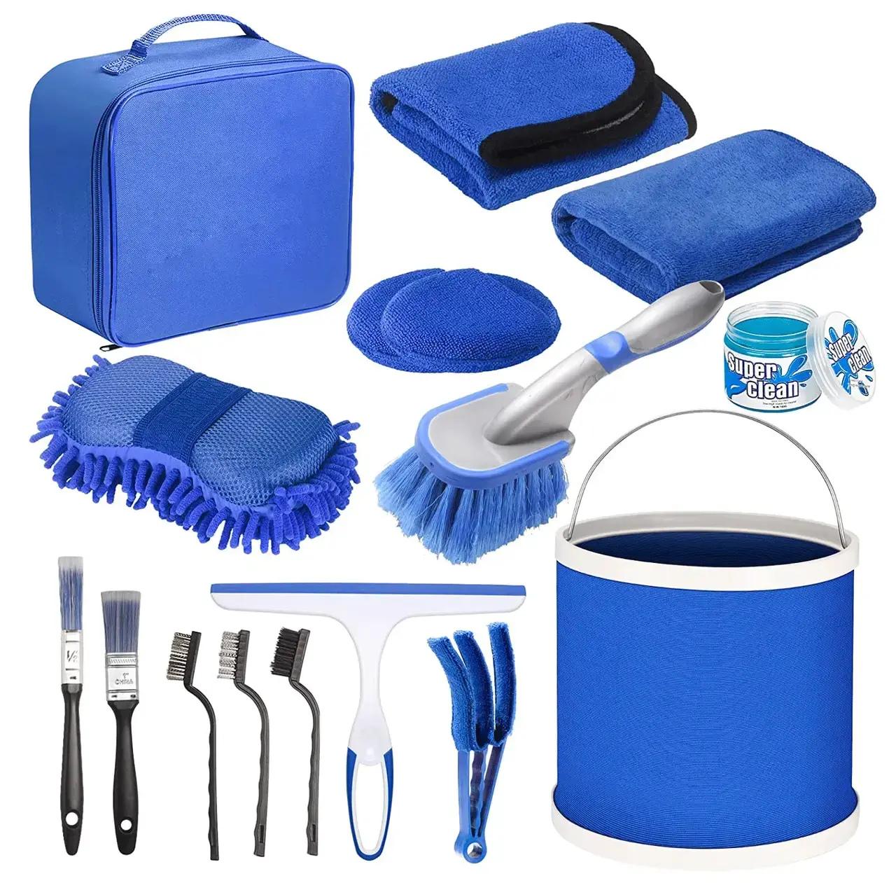 Набор из микрофибр аппликаторов и щеток для ухода за автомобилем 16 шт. (26559391)