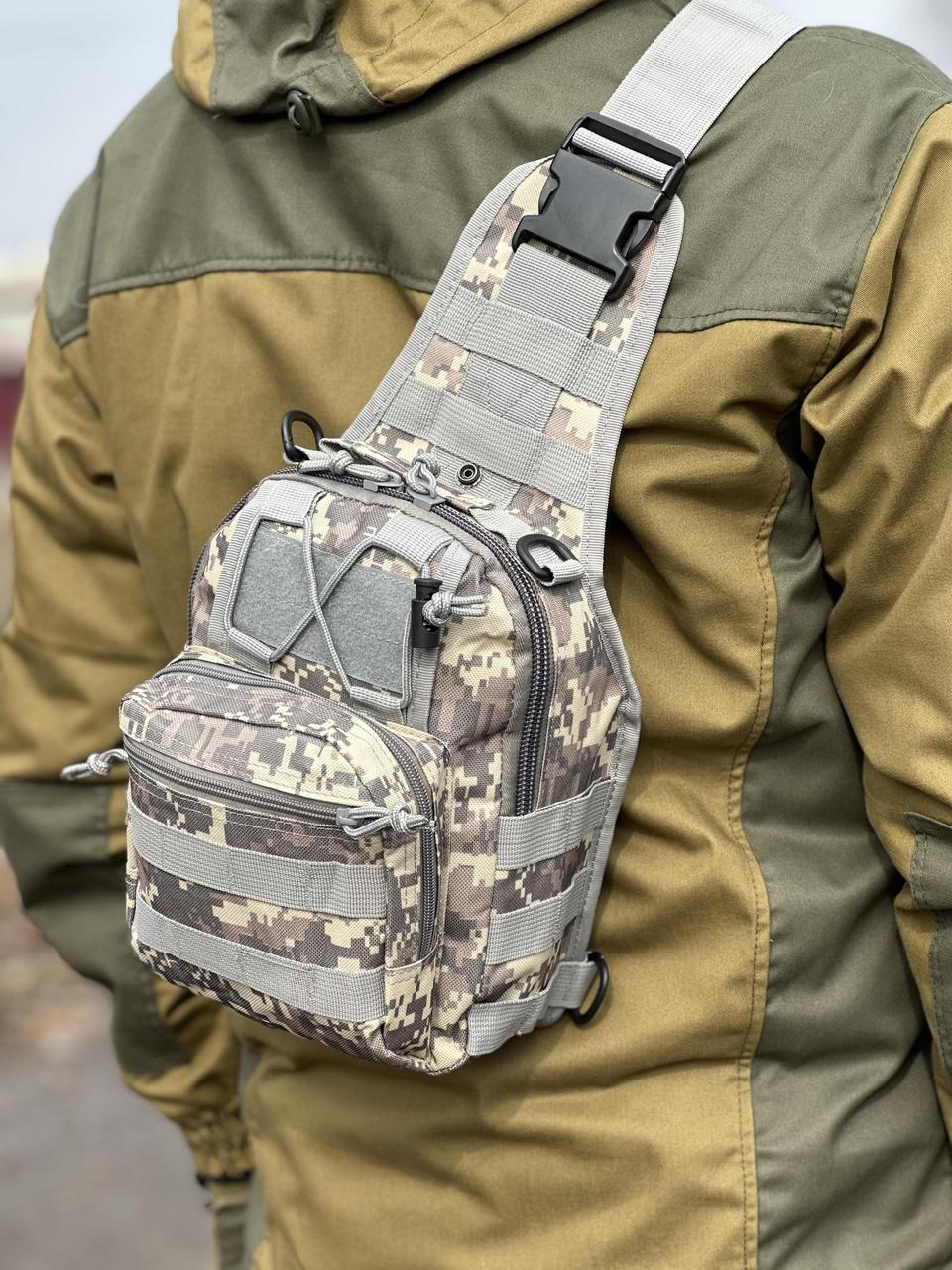 Рюкзак тактичний військовий 6 л Сірий (2549774018) - фото 7 Рюкзак тактичний військовий 6 л Сірий (2549774018) - фото 7