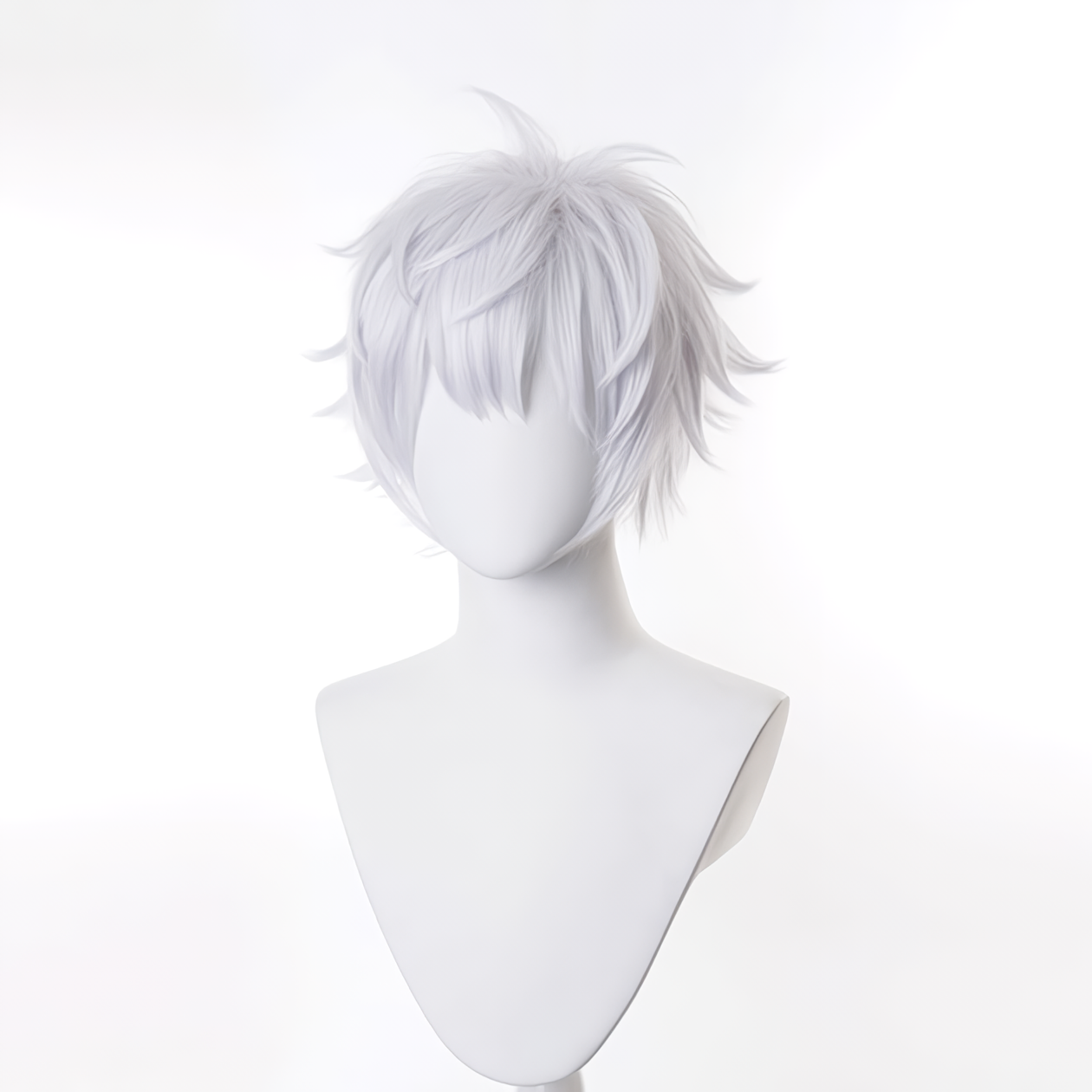 Парик мужской косплей аниме Gintama 12 см Серый (Т0000801)