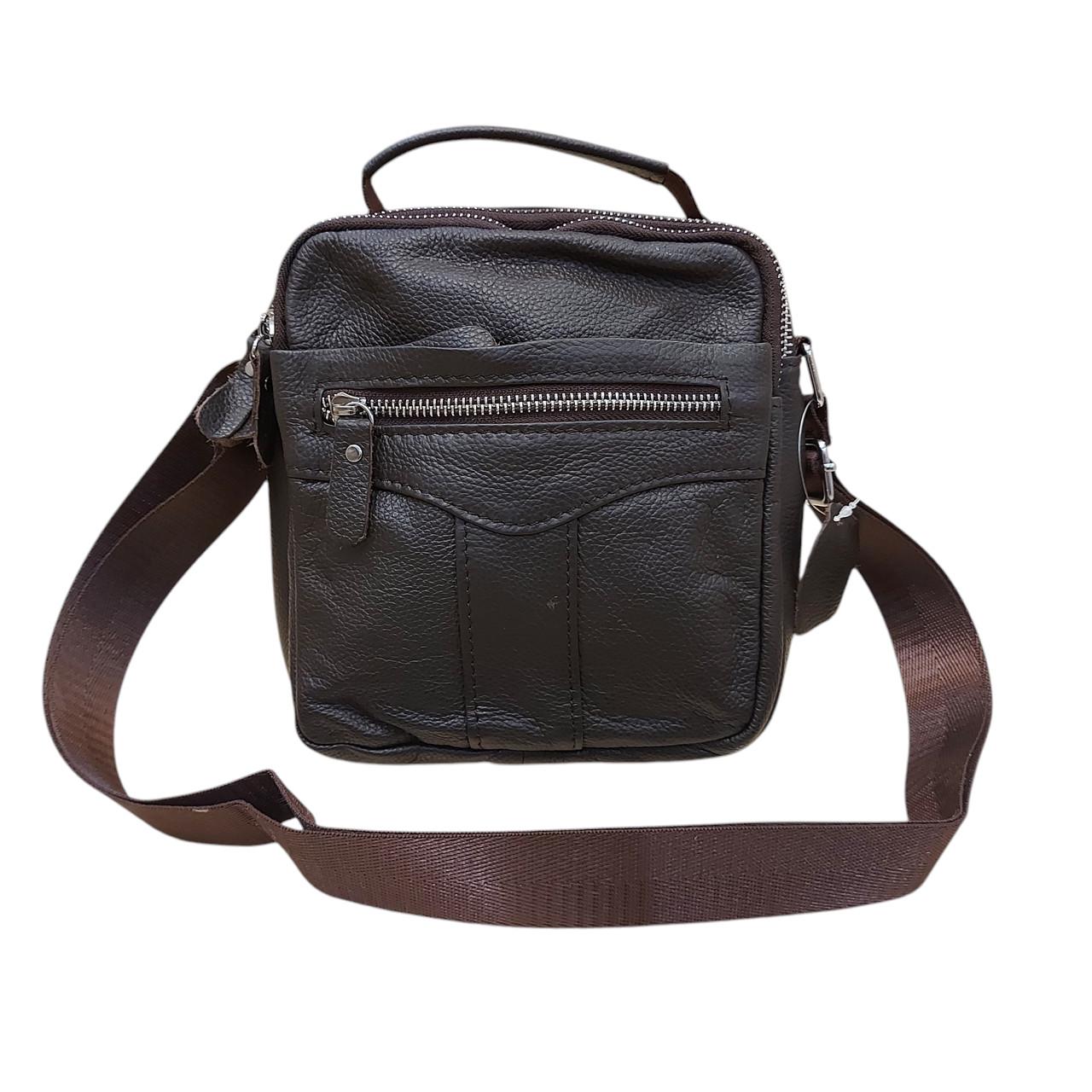 Сумка шкіряна чоловіча CF85301 Коричневий