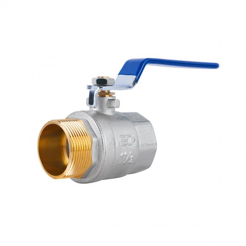 Кран шаровой SD Plus SD605W40 для воды 1" 1/2 ВЗ латунь (SD00002797)
